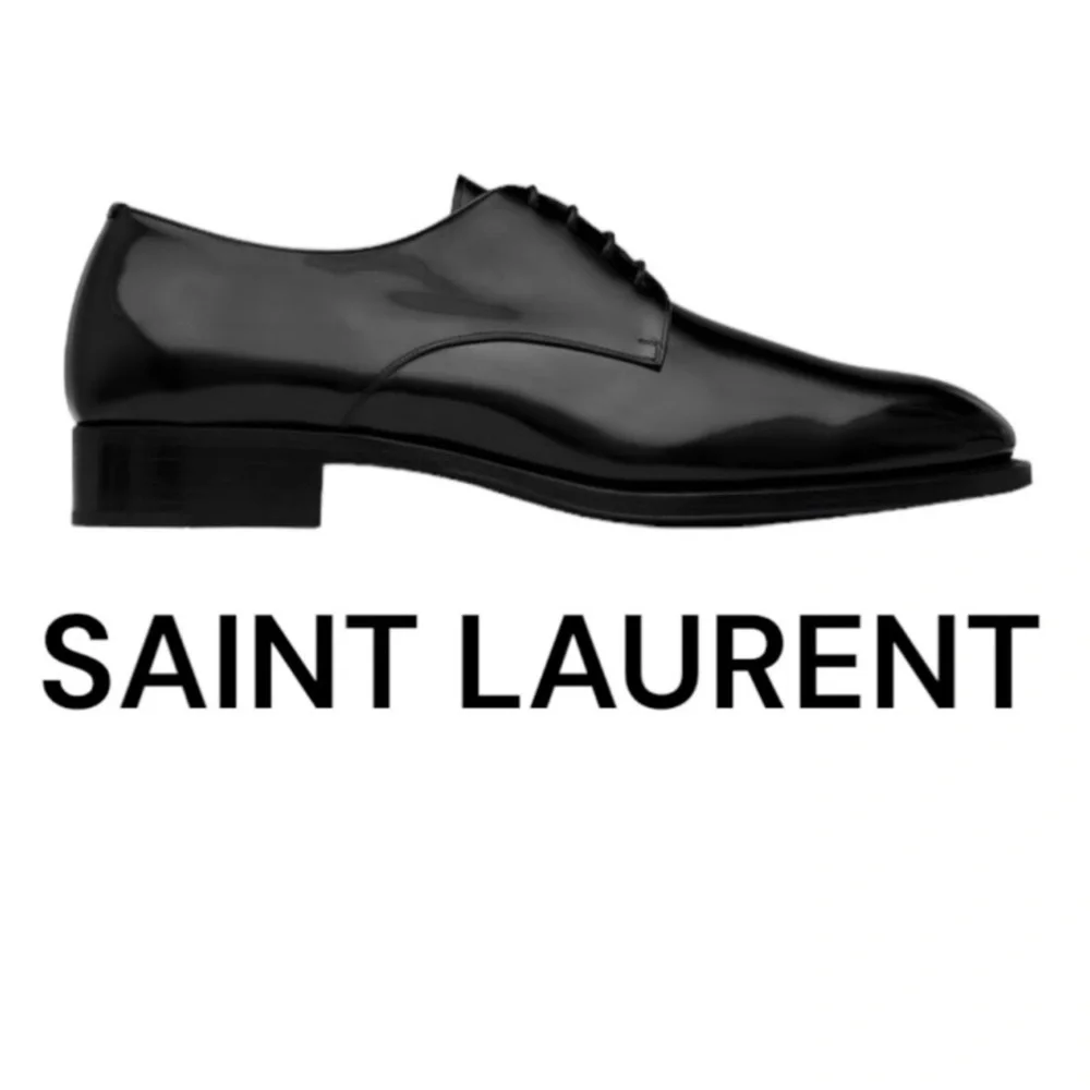 New authentic Saint Laurent luxury designer patent leather dress shoes 11.5 - Picture 3 of 17